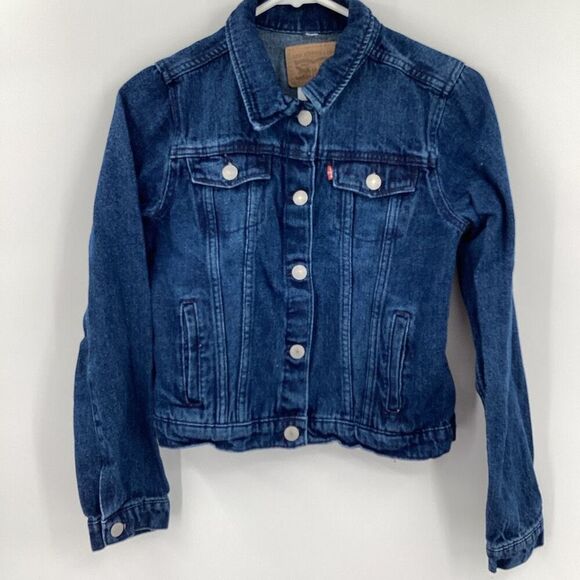 EUC Girls Levi’s Denim Trucker Jacket - Picture 2 of 4